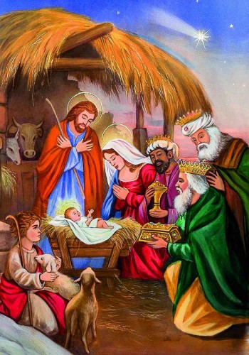 witraż - Boże Narodzenie-1