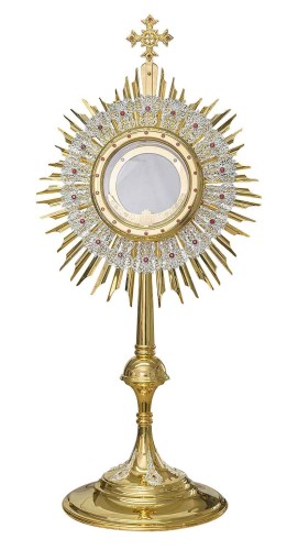 monstrancja na dużą hostię