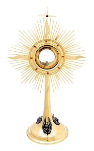 Monstrancja złocona na tradycyjną hostię PB117
