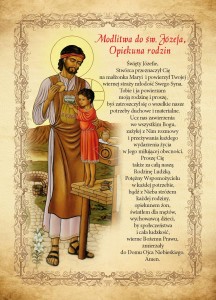 Święty Józef - Ikona z modlitwą do opiekuna rodzin format A5 / 091
