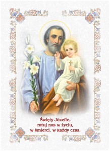Święty Józef - Ikona z modlitwą format A5 / 093