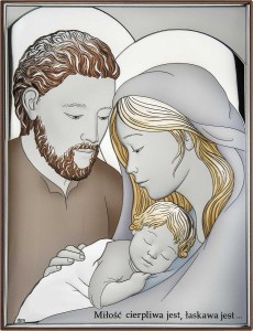 Obraz Świętej Rodziny "Miłość cierpliwa jest, łaskawa jest..." DS25