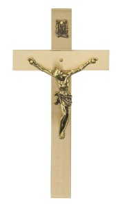 Krzyżyk mosiężny wiszący