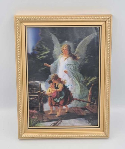 Obrazek: Anioł Stróż i dzieci na kładce 3D