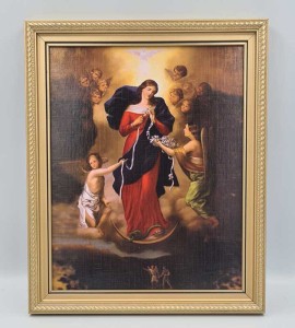 Obraz Matka Boża Rozwiązująca węzły w ramie