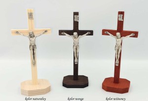 Krzyż stojący drewniany 15 cm