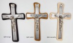 Krzyż drewniany z metalowymi zdobieniami - 28 cm
