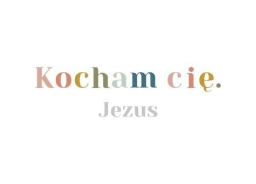 kocham cię jezus