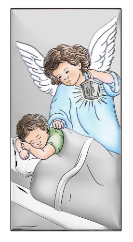 obrazek z aniołkiem na chrzes święty