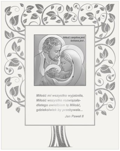 obraz ze srebra święta rodzina