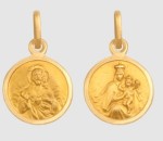 Złoty medalik Matka Boska Szkaplerzna 26851