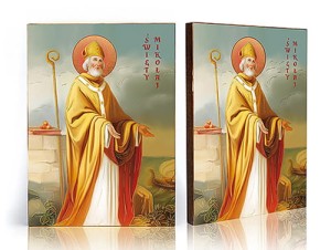 Ikona z certyfikatem Święty Mikołaj