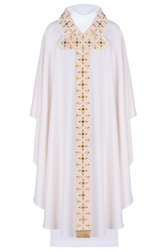 Ornat haftowany zdobiony kamieniami-1