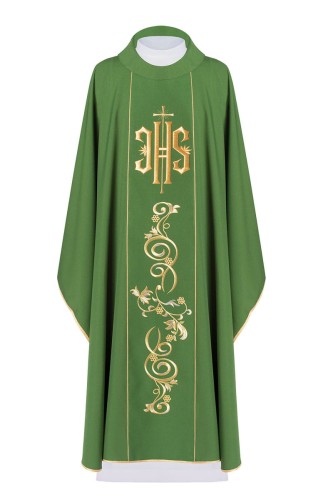 Zielony ornat haftowany-1