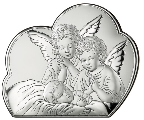 Obrazek posrebrzany aniołki