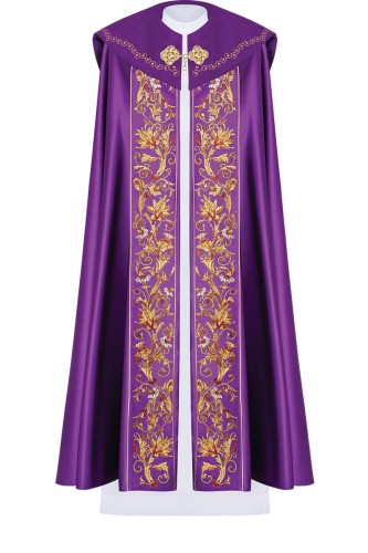 kapa fioletowa z ozdobnym haftem-1