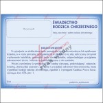Świadectwo rodzica chrzestnego (paczka 50 szt.)