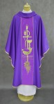 Ornat fioletowy z symbolami eucharystycznymi/207-F