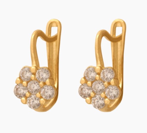 kolczyki złote kwiatuszki