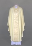 Ornat liturgiczny kremowy z pasem 1-223-11
