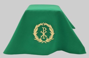 Zielony welon na kielich mszalny