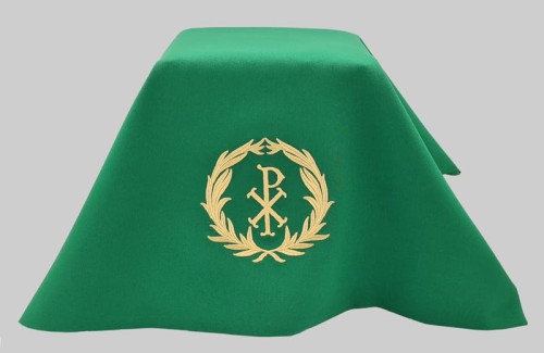 zielony welon na kielich