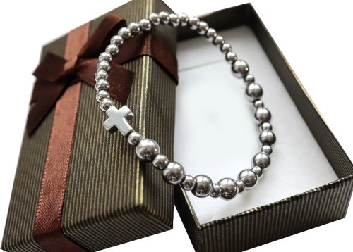 różaniec z hematytu