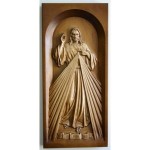 Płaskorzeźba - obraz z drewna 32B - Jezus Miłosierny