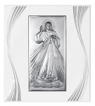 Obraz posrebrzany na panelu - Jezus Miłosierny 6443FP/2X