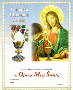 PK-228 Obrazek pierwszokomunijny - pamiątka