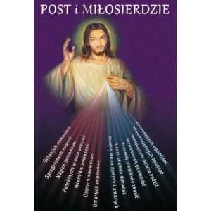 Plakat Wielkanocny - Post i miłosierdzie