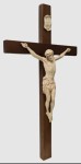 KRZYŻ W CAŁOŚCI WYKONANY Z DREWNA Z RĘCZNIE RZEŹBIONYM KORPUSEM 10-20