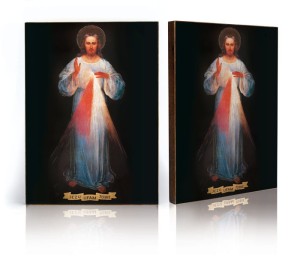 Ikona religijna z certyfikatem Jezus Miłosierny Wileński