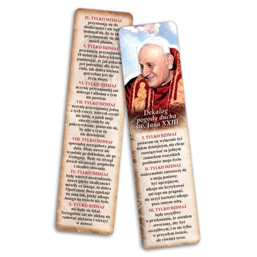 Zakładka do książki - Dekalog Pogody Ducha Jana XXIII