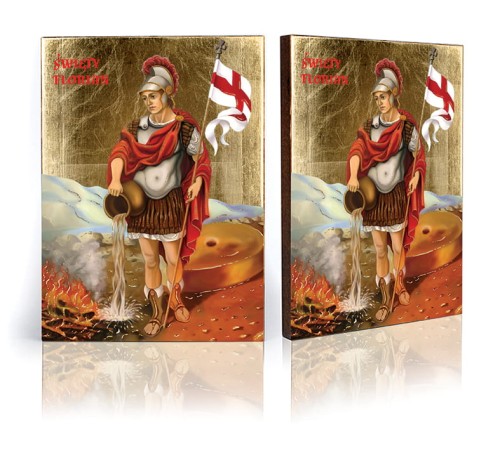 obraz z wizerunkiem Świętego Floriana