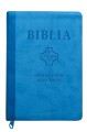 Biblia pierwszego Kościoła okładka PU, błękitna z paginatorami i suwakiem-2