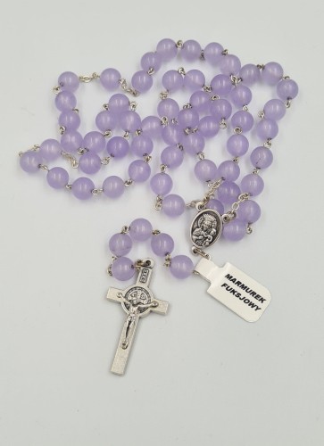 Różaniec z kamieni naturalnych marmurek