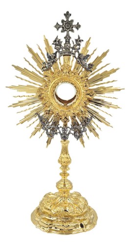 monstrancja bogato zdobiona