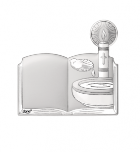 Obrazek posrebrzany Pamiątka Chrztu Świętego DS112/1