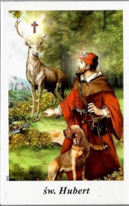 Święty Hubert . Patron Myśliwych i leśników. Obrazek 