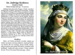 Obrazek religijny Św. Jadwiga Królowa - paczka 100 sztuk