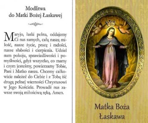 Modlitwa do Matki Bożej Łaskawej - obrazek paczka 100 sztuk