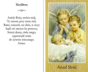 Modlitwa do Anioła Stróża - obrazek paczka 100 sztuk