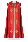 Kapa liturgiczna haftowana czerwona IHS