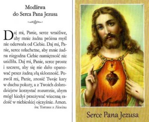 Modlitwa do Serca Pana Jezusa - obrazek paczka 100 sztuk