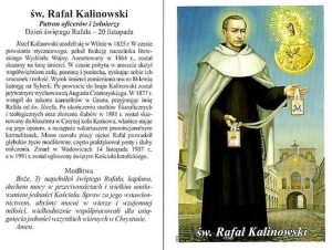 Św. Rafał Kalinowski - modlitwa - obrazek paczka 100 sztuk