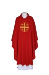 ORNAT czerwony z krzyżami jerozolimskimi 1-054-2