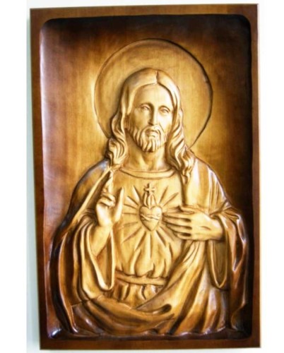 płaskorzeźba Serce Jezusa