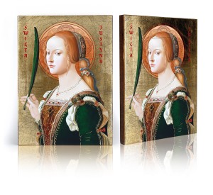 IKONA Z CERTYFIKATEM ŚWIĘTA JUSTYNA