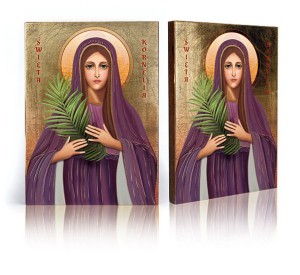 IKONA Z CERTYFIKATEM ŚWIĘTA KORNELIA